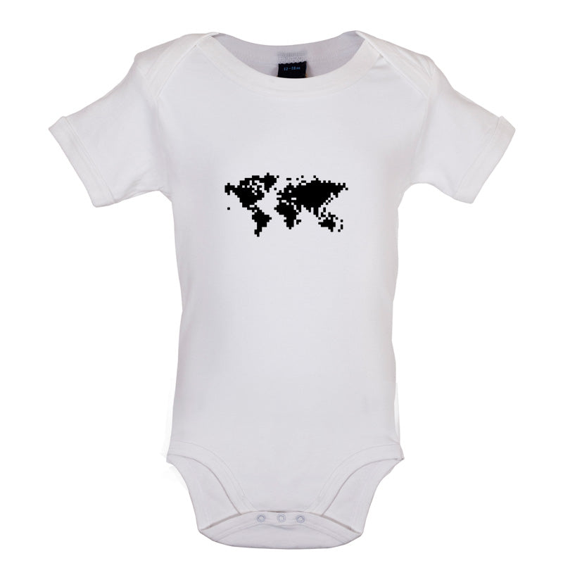 Square World Map Baby T Shirt