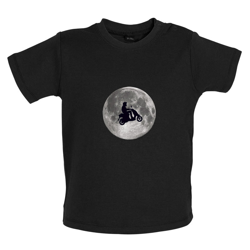 Moped Moon Baby T Shirt