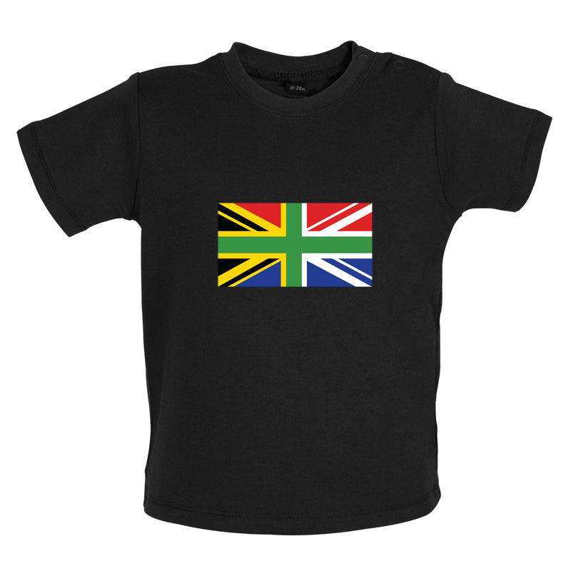 South African Union Jack Flag Baby T Shirt