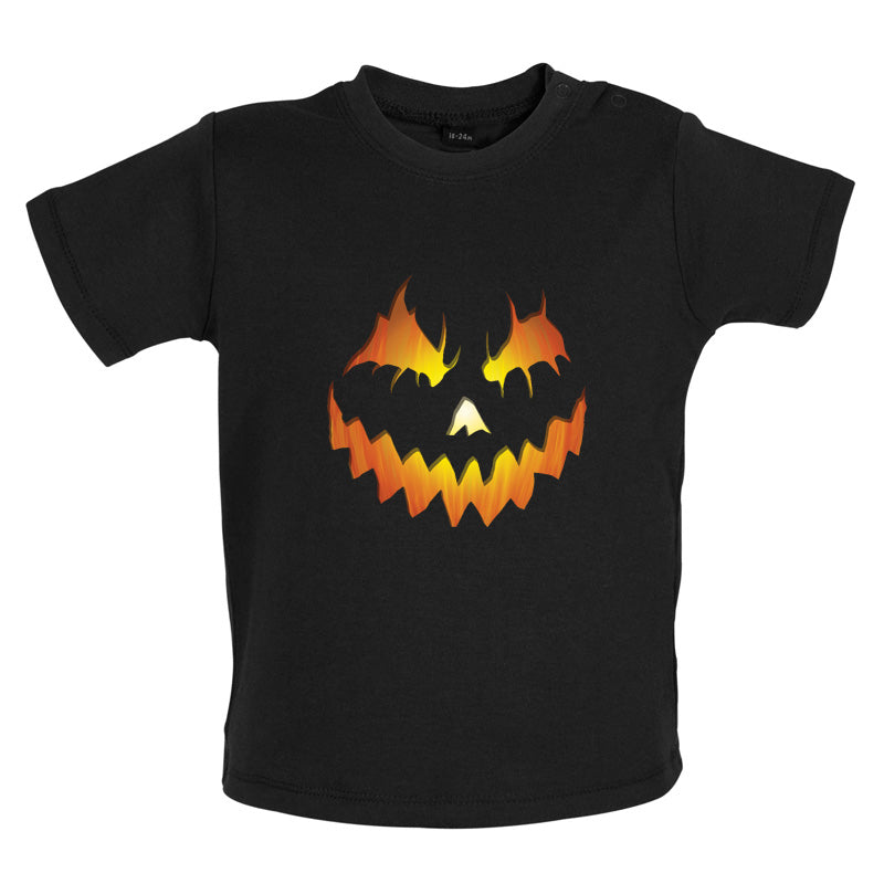 Halloween Pumpkin Face Baby T Shirt