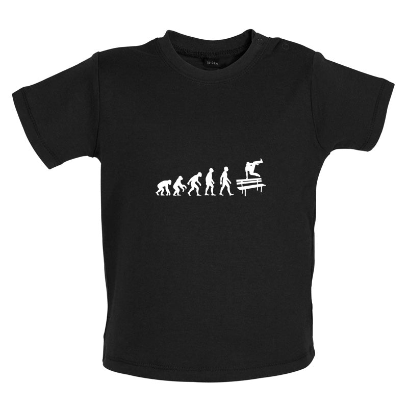 Evolution Of Man Freerunning Baby T Shirt