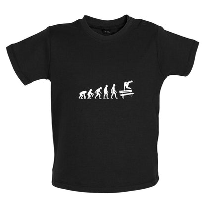 Evolution Of Man Freerunning Baby T Shirt