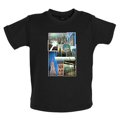 New York City Living Collage Baby T Shirt