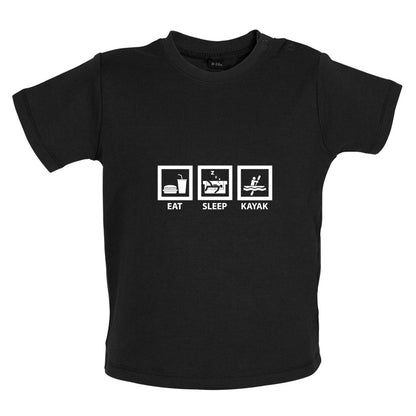 Eat Sleep Kayak Baby T Shirt