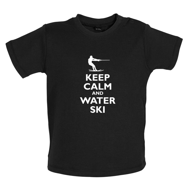 Keep Calm and Water Ski Baby T Shirt
