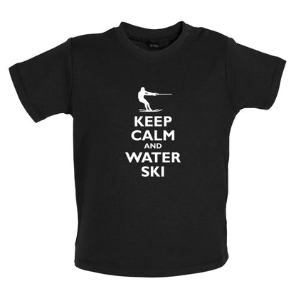 Keep Calm and Water Ski Baby T Shirt