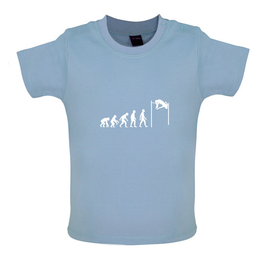 Evolution Of Man High Jump Baby T Shirt