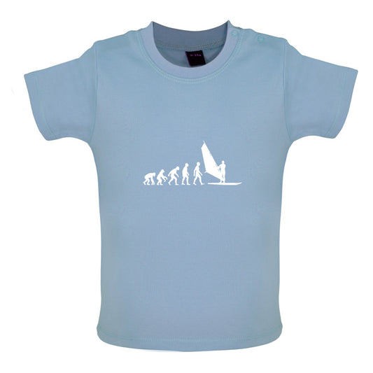 Evolution Of Man WindSurfing Baby T Shirt