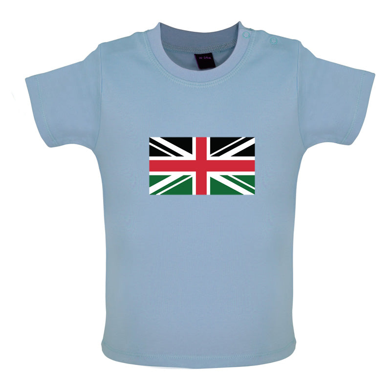 Kenya Union Jack Flag Baby T Shirt