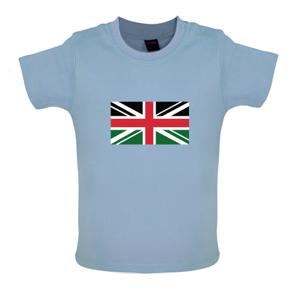 Kenya Union Jack Flag Baby T Shirt