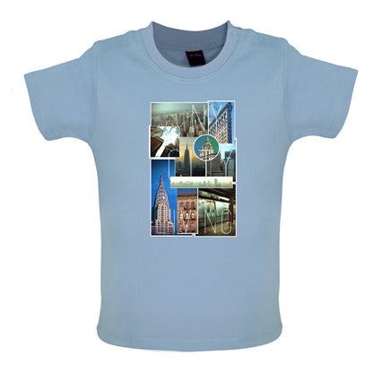 New York City Living Collage Baby T Shirt