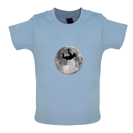 Sky Diving Moon Baby T Shirt