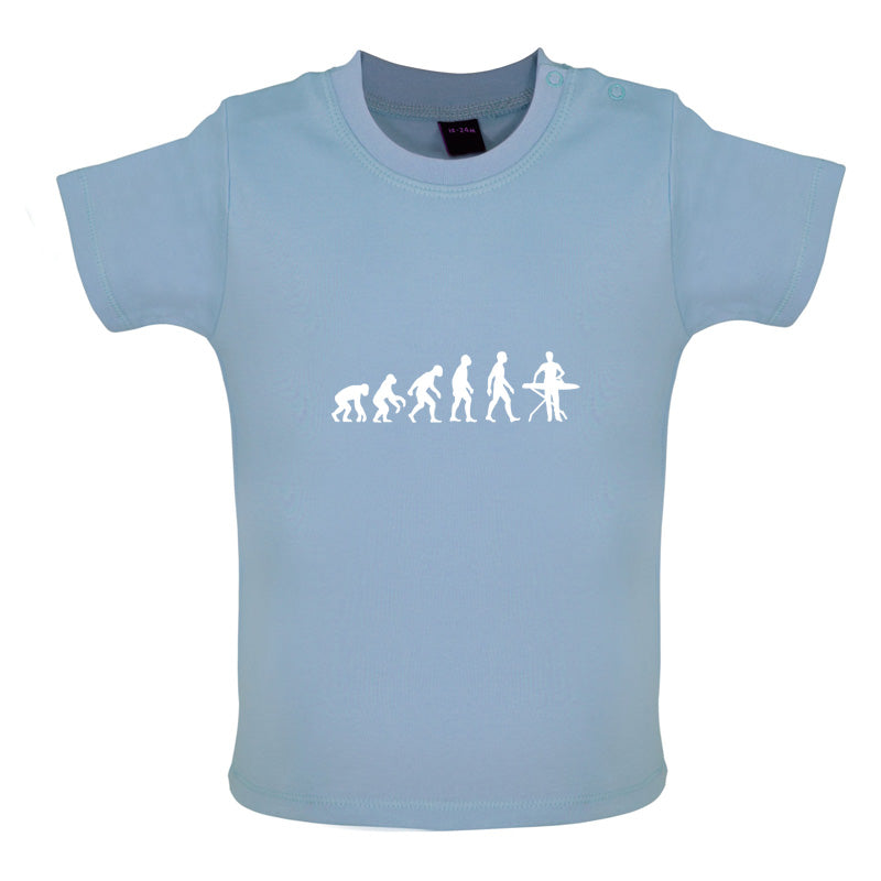 Evolution Of Man Ironing Baby T Shirt