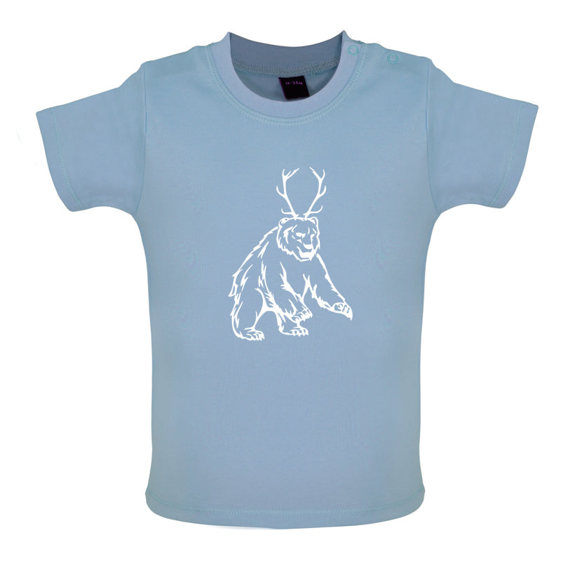 Bear Antlers (Beer) Baby T Shirt