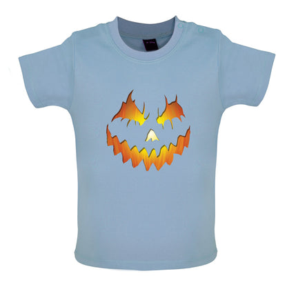 Halloween Pumpkin Face Baby T Shirt