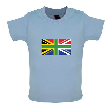South African Union Jack Flag Baby T Shirt