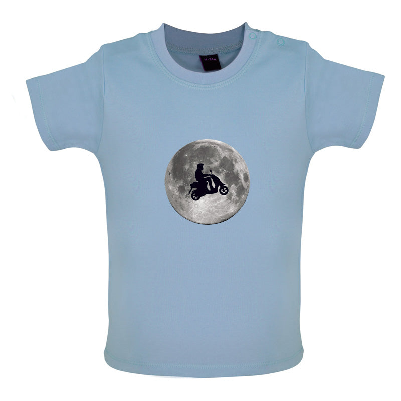 Moped Moon Baby T Shirt