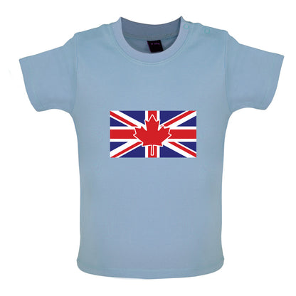 Canadian Union Jack Flag Baby T Shirt