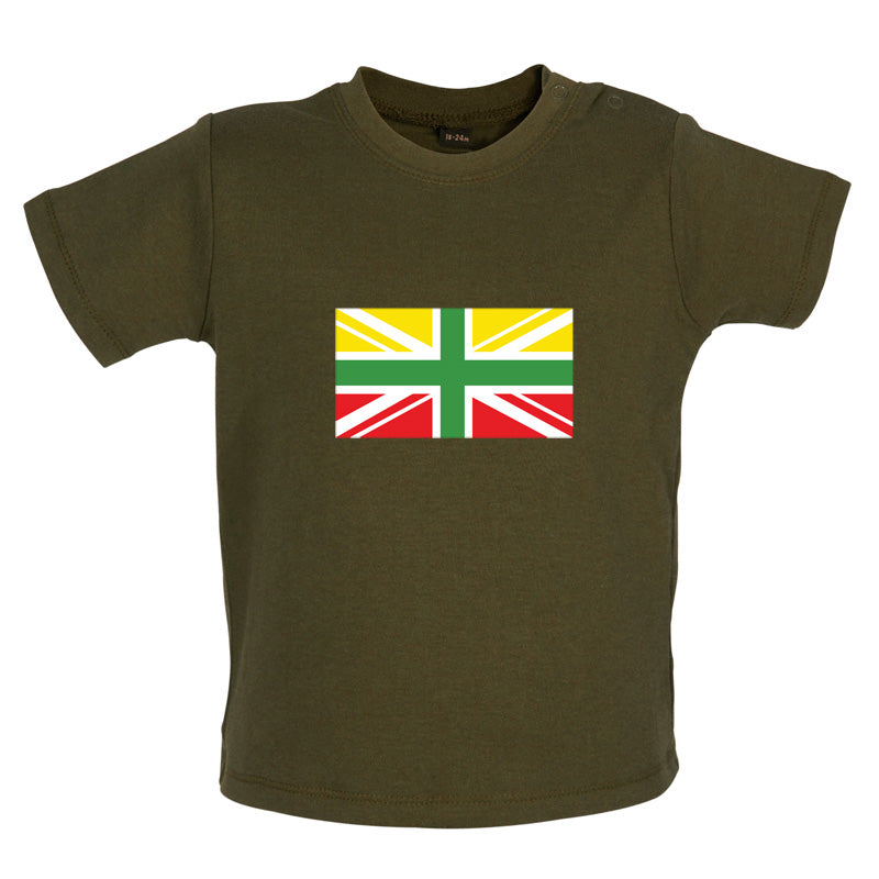 Lithuanian Union Jack Baby T Shirt