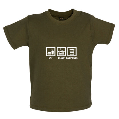 Eat Sleep Keep Bees Baby T Shirt