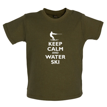 Keep Calm and Water Ski Baby T Shirt