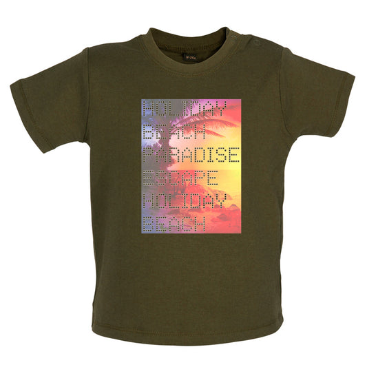 Beach Scene Holiday Paradise Baby T Shirt