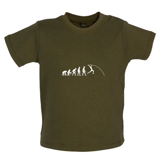 Evolution Of Man Pole Vault Baby T Shirt