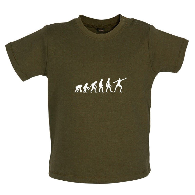 Evolution Of Man Discus Baby T Shirt