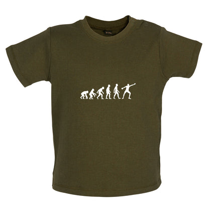 Evolution Of Man Discus Baby T Shirt