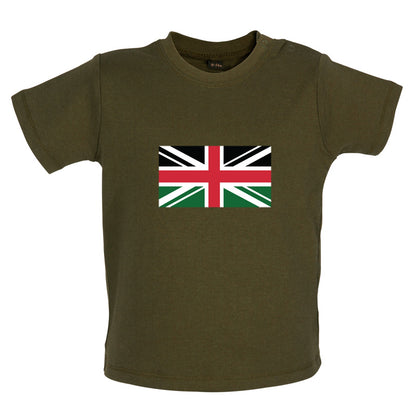 Kenya Union Jack Flag Baby T Shirt