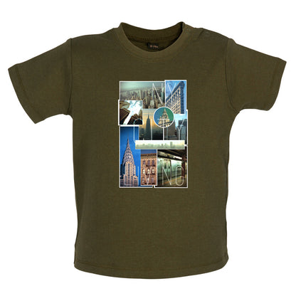 New York City Living Collage Baby T Shirt