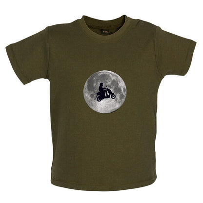 Moped Moon Baby T Shirt