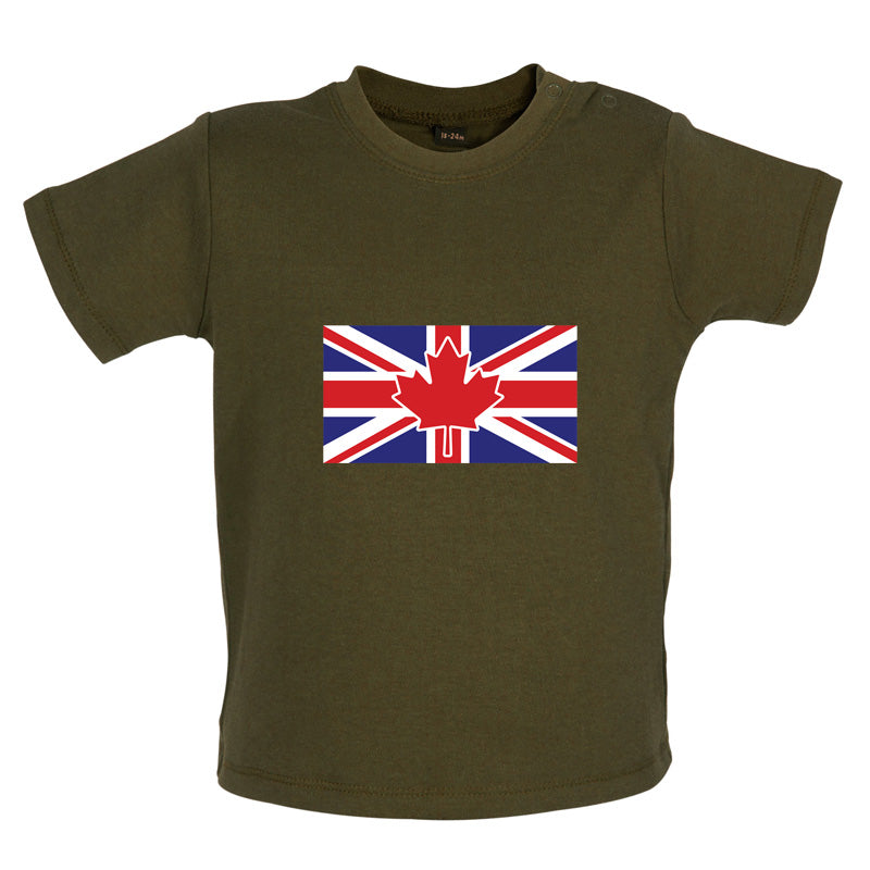 Canadian Union Jack Flag Baby T Shirt