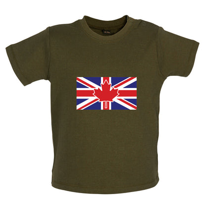 Canadian Union Jack Flag Baby T Shirt