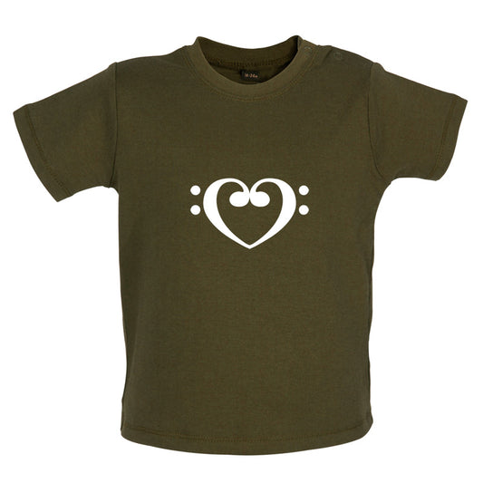 Heart Clef Baby T Shirt