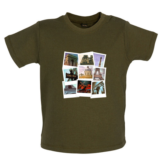 Paris Photo Collage Baby T Shirt