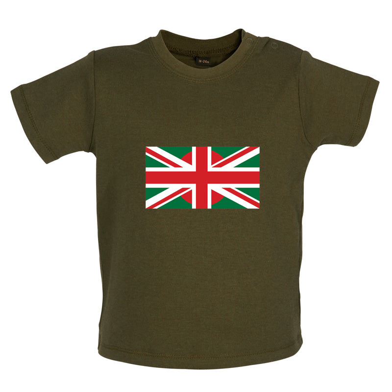 Bangladesh Union Jack Flag Baby T Shirt