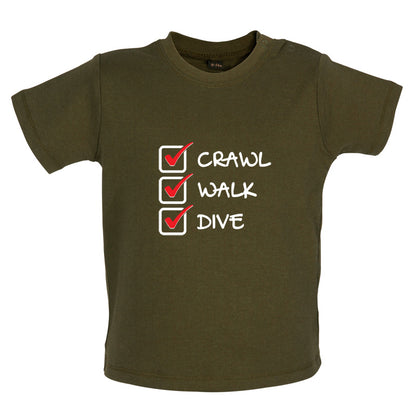 Crawl Walk Golf Baby T Shirt