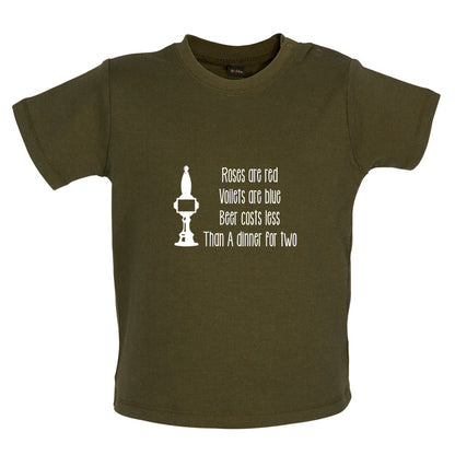 Roses Are Red Beer Costs Less Than Dinner For Two Baby T Shirt