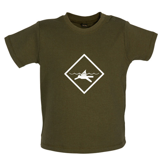 Diver Shark Sign Baby T Shirt