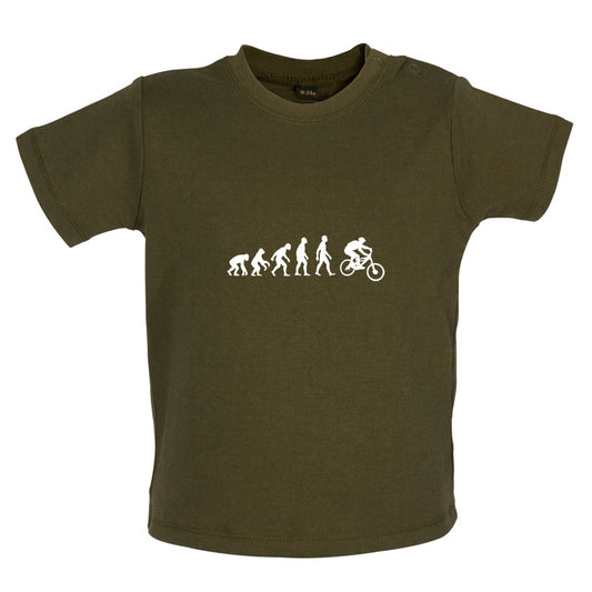 Evolution Of Man Mountain Bike Baby T Shirt