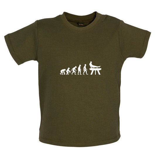 Evolution Of Man Pommel Horse Baby T Shirt