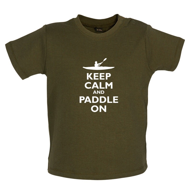 Keep Calm and Paddle On Baby T Shirt