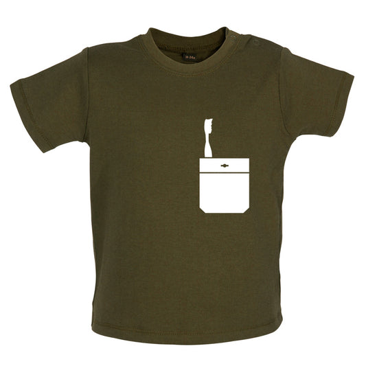 Toothbrush in Pocket Baby T Shirt