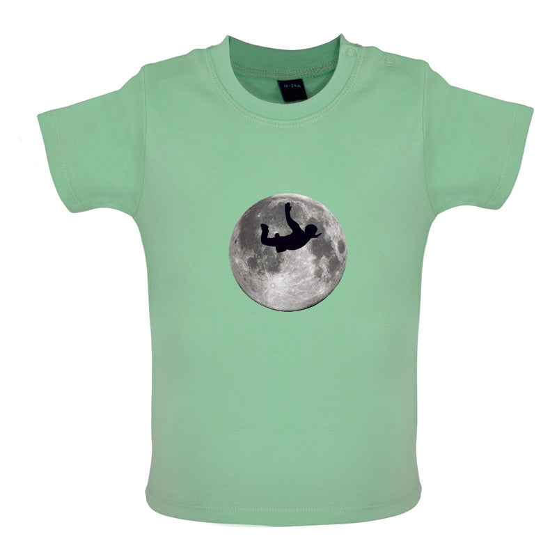 Sky Diving Moon Baby T Shirt