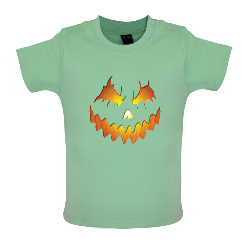 Halloween Pumpkin Face Baby T Shirt
