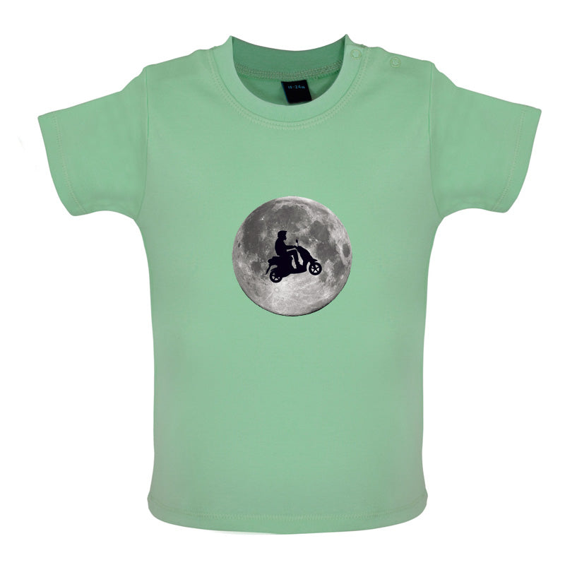 Moped Moon Baby T Shirt