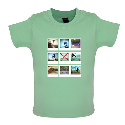 Go Skateboarding Photo Collage Baby T Shirt