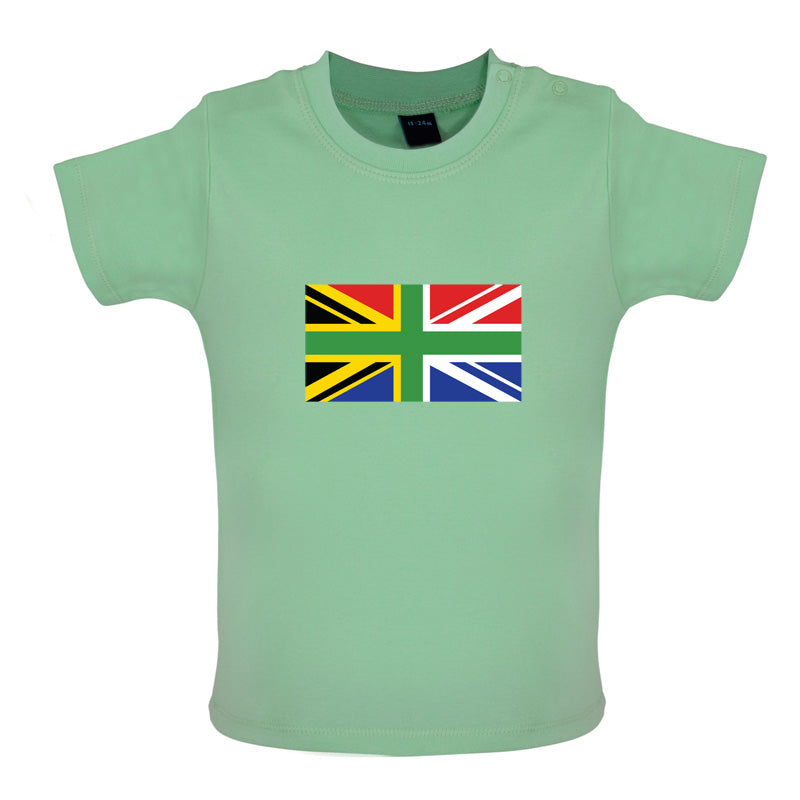 South African Union Jack Flag Baby T Shirt