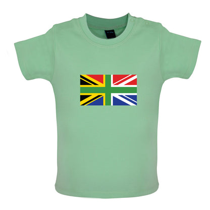South African Union Jack Flag Baby T Shirt